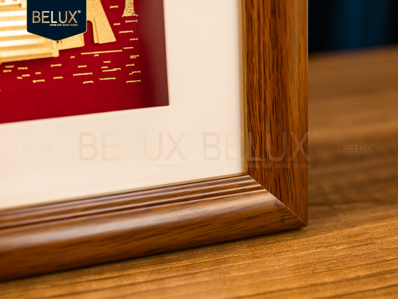 Tranh Cột Cờ Dát Vàng 24k 25x25cm